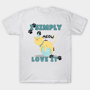 I Simply  love it cute cat t-shirt T-Shirt